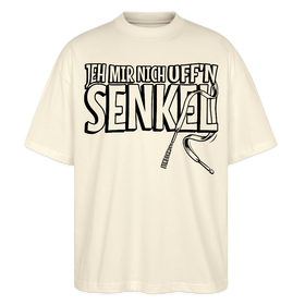 JEH MIR NICH UFFN SENKEL-Oversized Unisex Bio T-Shirt - Weißgrau