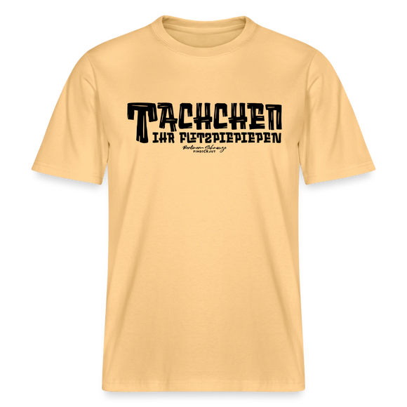 Berliner Begrüssung-TACHCHEN IHR FLITZPIEPEN- RELAXED FIT Unisex Organic T-Shirt - Hellgelb