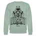 NÜSCHT MUSS ICK 2025-Unisex Bio-Sweatshirt mit Berliner Schnauze - Helles Graugrün