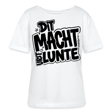 Berliner Ostalgie Shirt-DIT MACHT URST LUNTE-Rundhals Frauen Bio-T-Shirt - Weiß