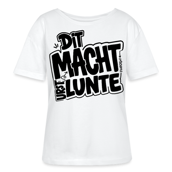 Berliner Ostalgie Shirt-DIT MACHT URST LUNTE-Rundhals Frauen Bio-T-Shirt - Weiß