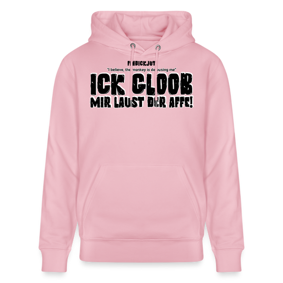 ICK GLOOB, MIR LAUST DER AFFE-Unisex Bio-Hoodie - Hellrosa