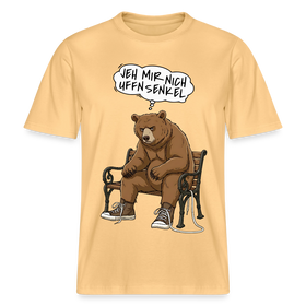 Berliner Bär mit Spruch-JEH MIR NICH UFFN SENKEL- RELAXED FIT Unisex Organic T-Shirt - Hellgelb