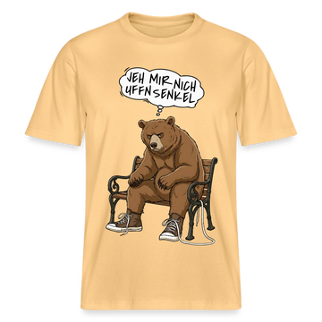 Berliner Bär mit Spruch-JEH MIR NICH UFFN SENKEL- RELAXED FIT Unisex Organic T-Shirt - Hellgelb
