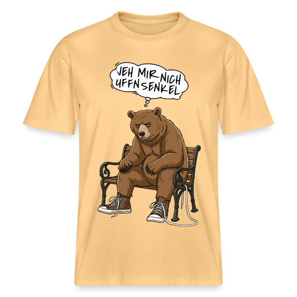 Berliner Bär mit Spruch-JEH MIR NICH UFFN SENKEL- RELAXED FIT Unisex Organic T-Shirt - Hellgelb