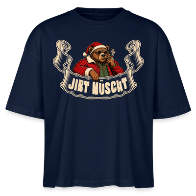JIBT NÜSCHT-Frauen Boxy Bio-T-Shirt - Navy
