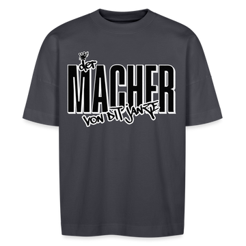 DER MACHER VON DIT JANZE -Unisex Oversize Bio-T-Shirt - Indigoblau