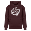 DA KIEKSTE WA?-Unisex Bio-Hoodie-mit Berliner Spruch - Maroon