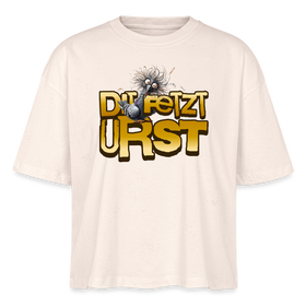 DIT FETZT URST - Frauen Boxy Bio-T-Shirt - Naturweiß