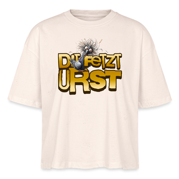 DIT FETZT URST - Frauen Boxy Bio-T-Shirt - Naturweiß