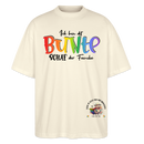 LIEBE IS BUNT-Oversized Unisex Bio T-Shirt - Naturweiß