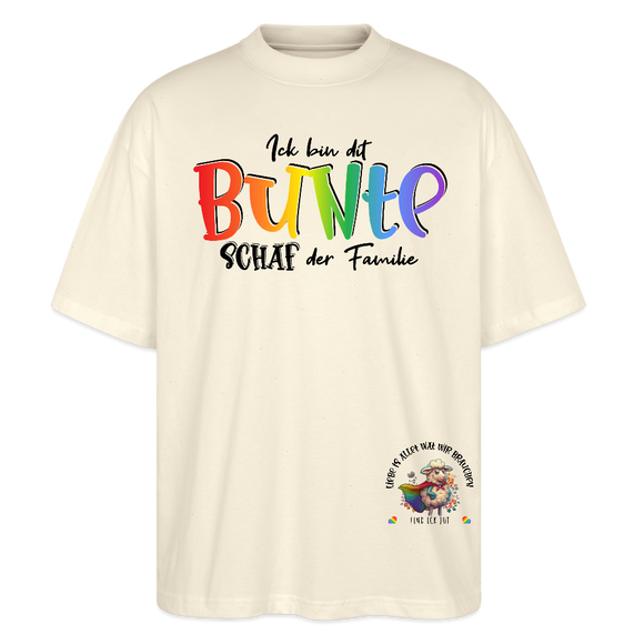 LIEBE IS BUNT-Oversized Unisex Bio T-Shirt - Naturweiß