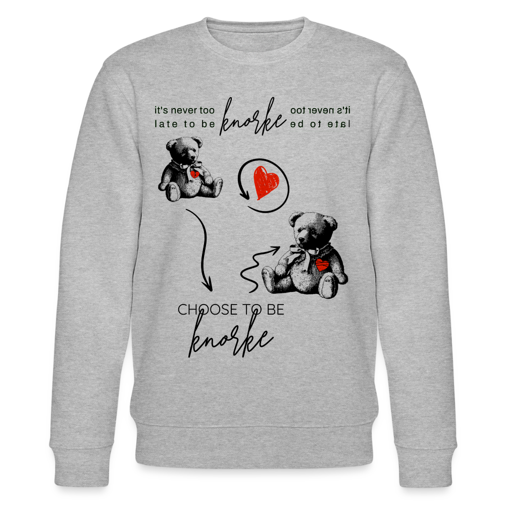 BERLINER KNORKE-Unisex Bio-Sweatshirt - Grau meliert