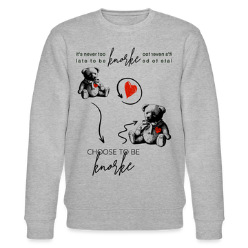 BERLINER KNORKE-Unisex Bio-Sweatshirt - Grau meliert