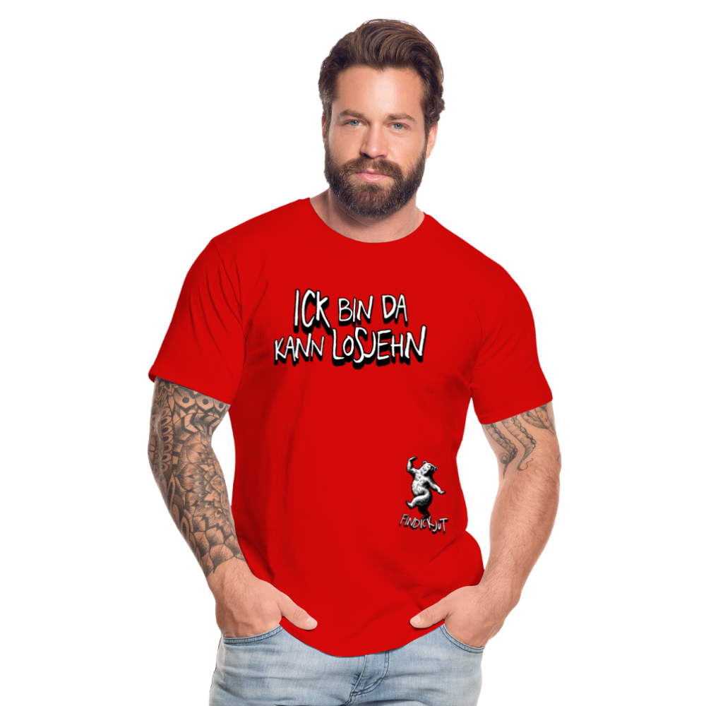 ICK BIN DA-Männer Premium Bio T-Shirt - Rot