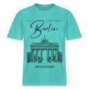 BERLIN Souvenir-Relaxed Fit Unisex Bio-T-Shirt - Poolblau