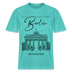 BERLIN Souvenir-Relaxed Fit Unisex Bio-T-Shirt - Poolblau