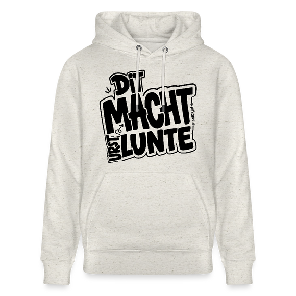 DIT MACHT URST LUNTE-Unisex Bio-Hoodie mit Berliner Schnauze - Beige meliert