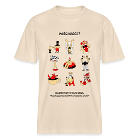 MESCHUGGE?- Relaxed Fit Unisex Bio-T-Shirt - Naturweiß
