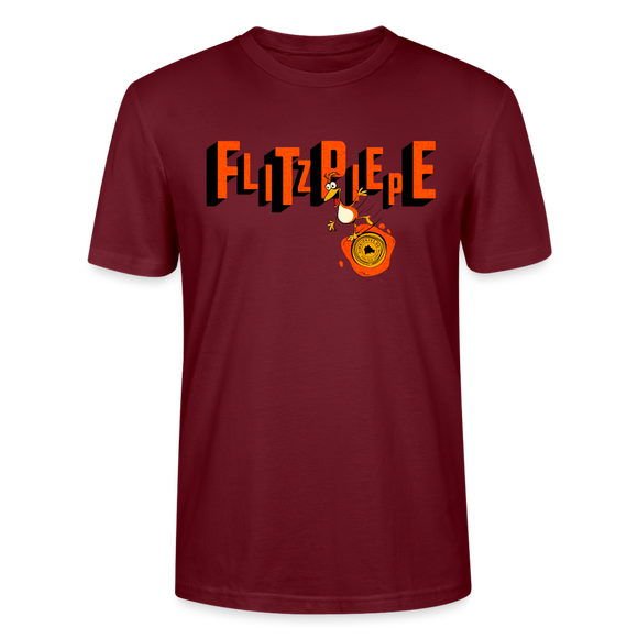 FLITZPIEPE - Unisex T-Shirt BIO - Burgunderrot