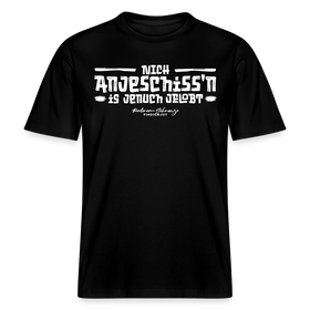 Berliner Spuch-Berliner Lob-BrustprinT-nich anjeschissn is jenuch jelobt-RELAXED FIT Unisex Organic T-Shirt - Schwarz