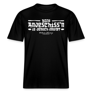 Berliner Spuch-Berliner Lob-BrustprinT-nich anjeschissn is jenuch jelobt-RELAXED FIT Unisex Organic T-Shirt - Schwarz