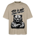 Dit is mir SCHNURZPIEPEOversized Unisex Bio T-Shirt - Steingrau