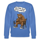 Berliner Bär und Spruch-JEH MIR NICH UFFN SENKEL-Unisex Bio-Sweatshirt - Blau