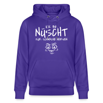 ICK BIN NÜSCHT FÜR SCHWACHE NERVEN-Unisex Bio-Hoodie - Purple Love 