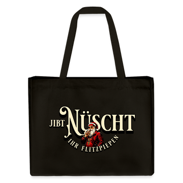 Einkaufstasche mit Berliner Schnauze-JIBT NÜSCHT IHR FLITZPIEPEN - Schwarz