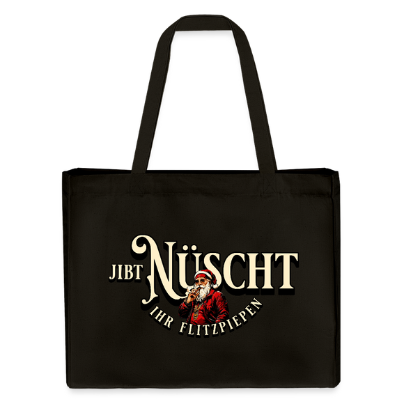Einkaufstasche mit Berliner Schnauze-JIBT NÜSCHT IHR FLITZPIEPEN - Schwarz