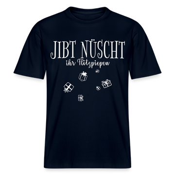 Berlin Weihnachten-JIBT NÜSCHT - Relaxed Fit Unisex Bio-T-Shirt - Navy