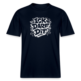 Berlin Shirt-ICK DARF DIT- RELAXED FIT Unisex Bio T-Shirt mit Berliner Spruch - Navy