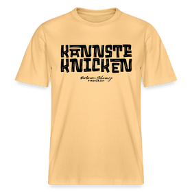 KANNSTE KNICKEN- RELAXED FIT Unisex Organic T-Shirt mit echt Berliner Schnauze - Hellgelb