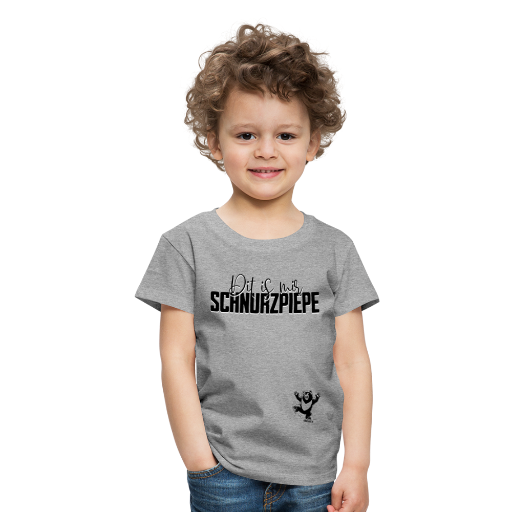 SCHNURZPIEPE - Kinder Premium T-Shirt - Grau meliert