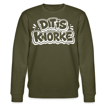 DIT IS KNORKE-Unisex Bio-Sweatshirt mit echt Berliner Schnauze - Khaki