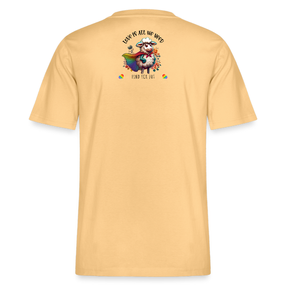 PRIDE 'REGENBOGENSCHAF'Relaxed Fit Unisex Bio-T-Shirt - Hellgelb