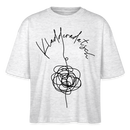 KLADDERADATSCH - Frauen Boxy Bio-T-Shirt - Weiß meliert