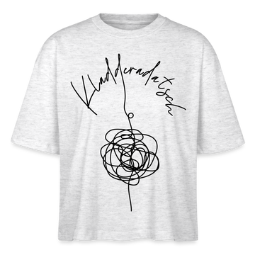 KLADDERADATSCH - Frauen Boxy Bio-T-Shirt - Weiß meliert