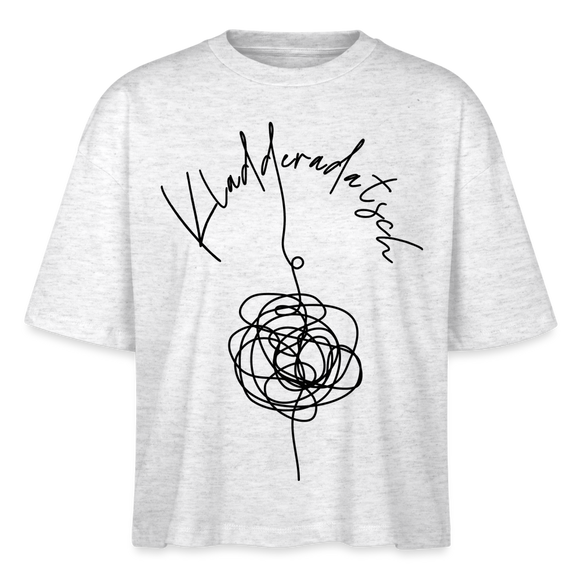 KLADDERADATSCH - Frauen Boxy Bio-T-Shirt - Weiß meliert