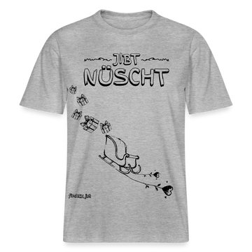 Weihnachten in Berlin 25-JIBT NÜSCHT-unisex Relaxed Fit Bio-T-Shirt II - Grau meliert