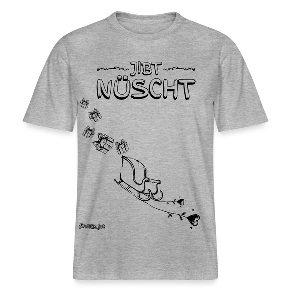 Weihnachten in Berlin 25-JIBT NÜSCHT-unisex Relaxed Fit Bio-T-Shirt II - Grau meliert