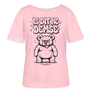 Berlin Shirt mit Berliner Bär-IS DIT NE DEMSE-Rundhals Frauen Bio-T-Shirt - Hellrosa