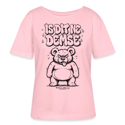Berlin Shirt mit Berliner Bär-IS DIT NE DEMSE-Rundhals Frauen Bio-T-Shirt - Hellrosa