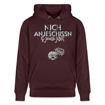 BERLINER EFFIZIENZ-'Dit Lob'-Unisex Bio-Hoodie - Maroon