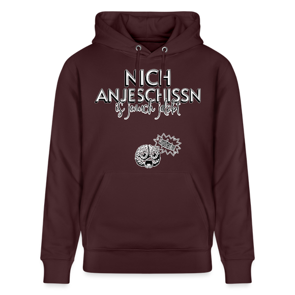 BERLINER EFFIZIENZ-'Dit Lob'-Unisex Bio-Hoodie - Maroon
