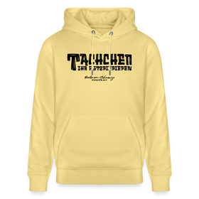 Berliner Begrüssung-TACHCHEN IHR FLITZPIEPEN-Unisex Bio-Hoodie - Gelb Viva 
