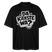 Berliner Spruch-DA KIEKSTE WA?-in weissem comic-style-print auf dem Oversized Unisex Bio T-Shirt - Schwarz