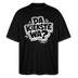 Berliner Spruch-DA KIEKSTE WA?-in weissem comic-style-print auf dem Oversized Unisex Bio T-Shirt - Schwarz