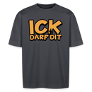 ICK DARF DIT - unisex Oversize Bio-T-Shirt - Indigoblau